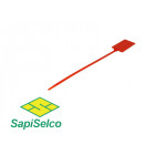 Collier rouge avec plaque d'identification