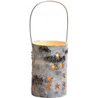 Photophore en bouleau blanchi led