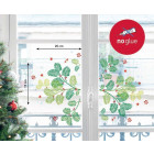 Sticker fenêtre branches de noël vertes 24 x 3 x 36 cm