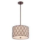 Suspension brown lattice, cuivre, 3 ampoules