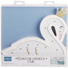Cygne lumineux en bois 31 cm