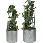 Jardinière avec treilli en fer (lot de 2)