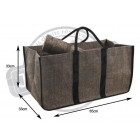 Sac à bûches en toile de jute