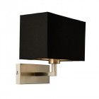 Applique piccolo, nickel, avec abat-jour noir