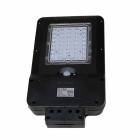Réverbère LED 15W avec panneau solaire et sensor corps noir IP65 - Couleur d'éclairage au choix