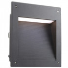 Applique led 20w micenas, aluminium et verre, gris urbain