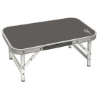 Table de camping pliable 56x34 cm aluminium et mdf