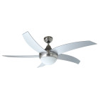 Ventilateur de plafond et télécommande dcf52lsr 132 cm argenté