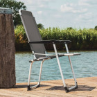 Chaise de camping pliable de luxe ancona compact gris