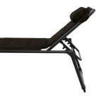 Chaise longue de camping pliable barletta relax noir