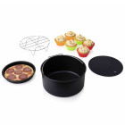 Set d'accessoires de friteuse 10 pcs 3,2 l métal et silicone