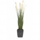 Herbe de pampa artificielle 120 cm en pot en plastique