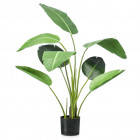 Plante artificielle strelitzia 120 cm en pot vert