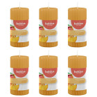 Bougies parfumées pilier côtelées 6 pcs 120x58 mm mangue