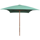 Parasol mobilier de jardin avec poteau en bois 200 x 300 cm vert helloshop26 02_0008139