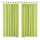 Rideau occultant avec boucles 2 pcs 140 x 175 cm vert