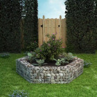 Vidaxl jardinière à gabion hexagonale 200 x 173 x 40 cm