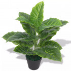 Plante taro artificielle avec pot 45 cm vert