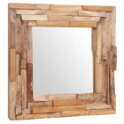 Miroir décoratif teck 60 x 60 cm carré