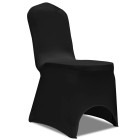 Housse de chaise extensible 100 pcs noir