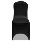 Housse de chaise extensible 100 pcs noir