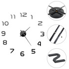 Horloge murale 3d design moderne 100 cm xxl noir