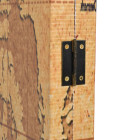 Cloison de séparation pliable 200 x 170 cm carte du monde jaune