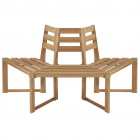 Banc de tour d'arbre demi-hexagonal 160 cm bois d'acacia massif