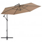 Vidaxl parasol en porte-à-feux avec poteau en aluminium 300 cm taupe