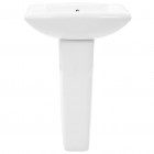 Vidaxl lavabo autoportant avec socle en céramique blanc 58x47x20 cm