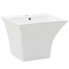 Vidaxl lavabo mural céramique blanc 500 x 450 x 410 mm