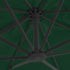 Vidaxl parasol en porte-à-faux avec mât en aluminium 400x300 cm vert