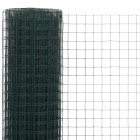 Grillage Acier avec revêtement en PVC 25x0,5 m Vert