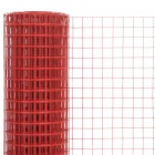 Grillage Acier avec revêtement en PVC 10x1 m Rouge