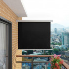 Auvent latéral de balcon multifonctionnel 150 x 200 cm Noir