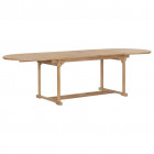 Vidaxl table extensible de jardin (180-280)x100x75cm teck solide ovale