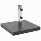 Socle de parasol granite 30 kg carré noir