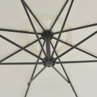Vidaxl parasol en porte-à-faux avec poteau en acier 300 cm sable