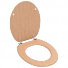 Siège de toilette avec couvercle MDF Design bambou