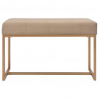 Banc 80 cm beige velours