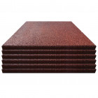 Vidaxl carreaux de protection antichoc 6pcs caoutchouc 50x50x3cm rouge