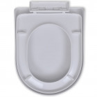 Sièges de toilette avec couvercles 2 pcs Plastique Blanc