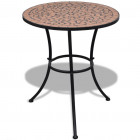Vidaxl table de bistro 60 cm et 2 chaises mosaïqué terre cuite