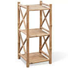 Étagère armoire meuble design à 3 paliers en bambou 