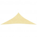 Parasol en pehd triangulaire 3,6x3,6x3,6 m beige