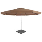 Parasol avec base portable diamètre 5 m taupe 