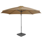 Parasol avec base portable diamètre 3 m taupe helloshop26 02_0008057