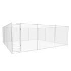 Chenil extérieur cage enclos parc animaux chien extérieur acier galvanisé 570 x 570 x 185 cm  02_0000474