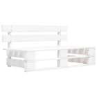 Banc de jardin meuble de patio d'extérieur terrasse palette de jardin bois blanc helloshop26 02_0011835