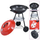 Barbecue portable xxl au charbon avec roues 44 cm